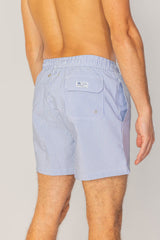 RIVA – Maillot De Bain Seersucker Rayures Coupe Droite – Homme – Bleu Marine