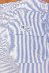 RIVA – Maillot De Bain Seersucker Rayures Coupe Droite – Homme – Bleu Marine