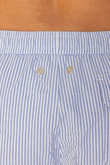 RIVA – Maillot De Bain Seersucker Rayures Coupe Droite – Homme – Bleu Marine