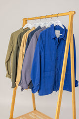 COLUMBUS - Veste Mixte – Toile Coton Canvas Coupe Droite – Bleu Stone