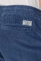 HARPER - Short Velours Côtelé Coton Coupe Loose – Homme - Bleu Stone
