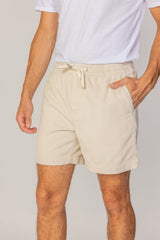 HARPER - Short Velours Côtelé Coton Coupe Loose – Homme - Ecru