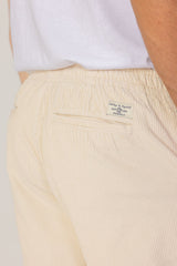 HARPER - Short Velours Côtelé Coton Coupe Loose – Homme - Ecru