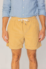 HARPER - Short Velours Côtelé Coton Coupe Loose – Homme - Beige
