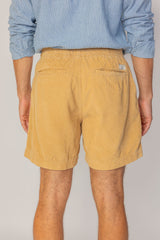 HARPER - Short Velours Côtelé Coton Coupe Loose – Homme - Beige