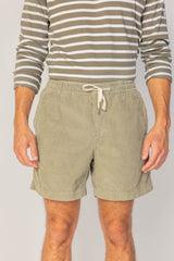 HARPER - Short Velours Côtelé Coton Coupe Loose – Homme - Kaki