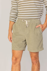 HARPER - Short Velours Côtelé Coton Coupe Loose – Homme - Kaki