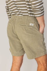 HARPER - Short Velours Côtelé Coton Coupe Loose – Homme - Kaki
