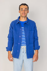 COLUMBUS - Veste Mixte – Toile Coton Canvas Coupe Droite – Bleu Royal