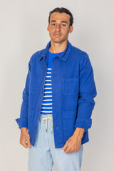 COLUMBUS - Veste Mixte – Toile Coton Canvas Coupe Droite – Bleu Royal
