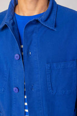 COLUMBUS - Veste Mixte – Toile Coton Canvas Coupe Droite – Bleu Royal