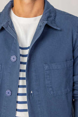 COLUMBUS - Veste Mixte – Toile Coton Canvas Coupe Droite – Bleu Marine