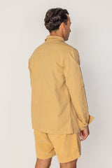 COLUMBUS - Veste Mixte – Toile Coton Canvas Coupe Droite – Beige