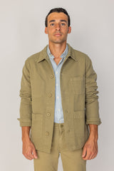 COLUMBUS - Veste Mixte – Toile Coton Canvas Coupe Droite – Kaki