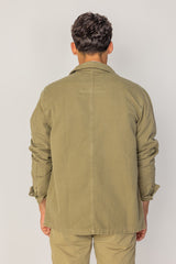 COLUMBUS - Veste Mixte – Toile Coton Canvas Coupe Droite – Kaki