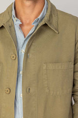 COLUMBUS - Veste Mixte – Toile Coton Canvas Coupe Droite – Kaki