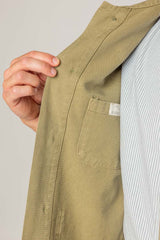 COLUMBUS - Veste Mixte – Toile Coton Canvas Coupe Droite – Kaki