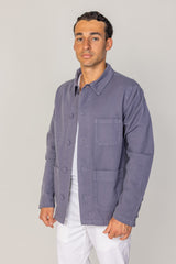 COLUMBUS - Veste Mixte – Toile Coton Canvas Coupe Droite – Bleu Stone