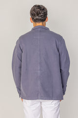 COLUMBUS - Veste Mixte – Toile Coton Canvas Coupe Droite – Bleu Stone