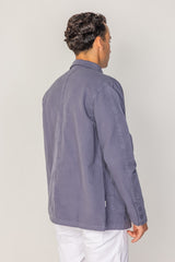 COLUMBUS - Veste Mixte – Toile Coton Canvas Coupe Droite – Bleu Stone