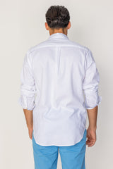 BRITISH – Chemise Lin Manches longues Coupe droite – Homme – Blanc