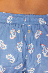 PAISLEY – Maillot De Bain Polyamide Coupe Droite – Homme – Bleu Stone