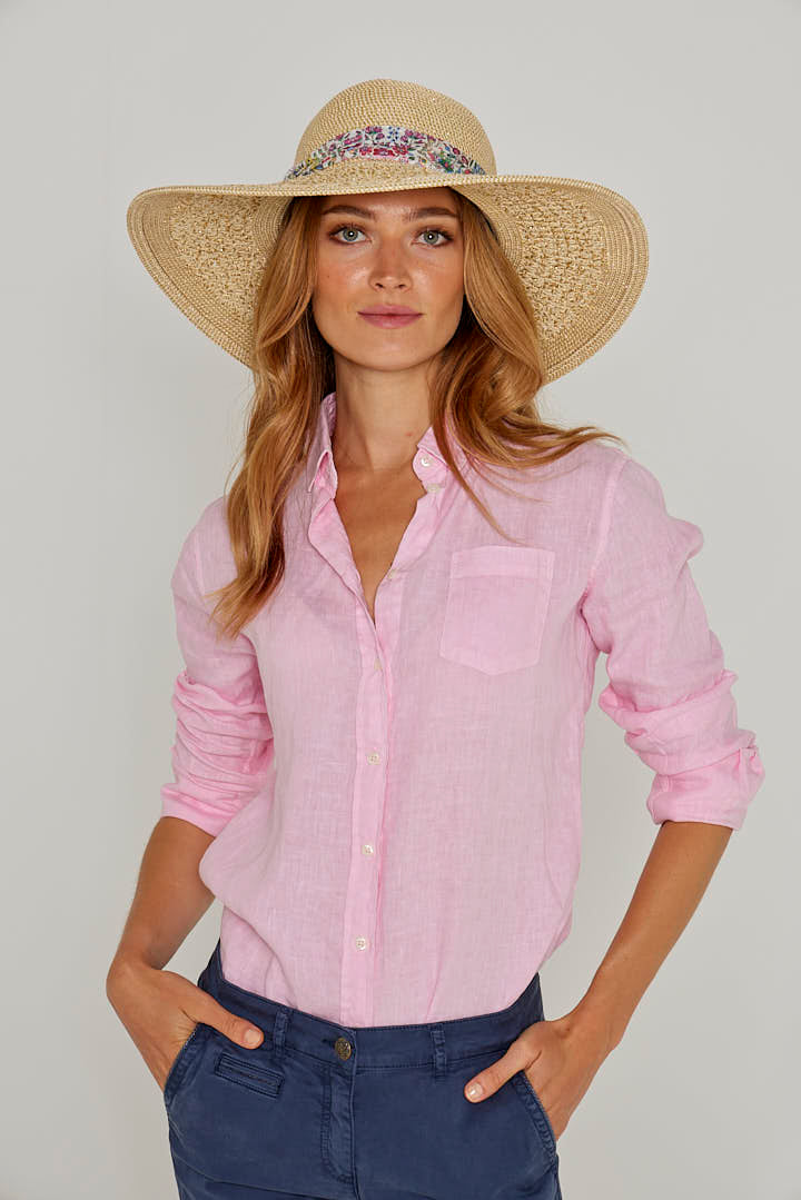 BARCLAYW – Chemise Lin Manches longues Coupe slim – Femme – Rose