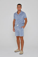 CAPRIZIO – Short coton Coupe droite – Homme – Gris Acier