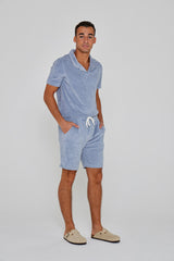 CAPRIZIO – Short coton Coupe droite – Homme – Gris Acier
