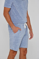 CAPRIZIO – Short coton Coupe droite – Homme – Gris Acier