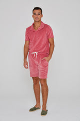 CAPRIZIO – Short coton Coupe droite – Homme – Corail