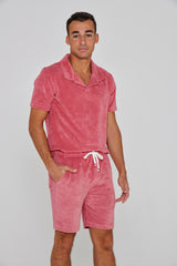 CAPRIZIO – Short coton Coupe droite – Homme – Corail