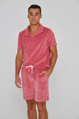 CAPRIZIO – Short coton Coupe droite – Homme – Corail