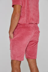 CAPRIZIO – Short coton Coupe droite – Homme – Corail