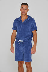 CAPRIZIO – Short coton Coupe droite – Homme – Indigo