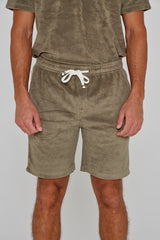 CAPRIZIO – Short coton Coupe droite – Homme – Kaki