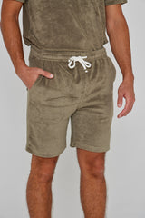 CAPRIZIO – Short coton Coupe droite – Homme – Kaki