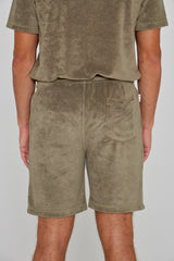 CAPRIZIO – Short coton Coupe droite – Homme – Kaki