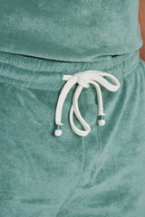 CAPRIZIO – Short coton Coupe droite – Homme – Vert Lagon