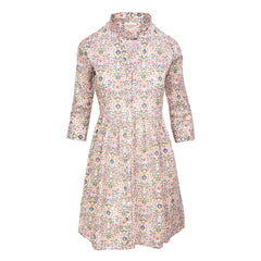 DAPHNÉ – Robe Liberty Manches 3/4 Taille ajustée Bas évasé – Femme – Palmeira 035A