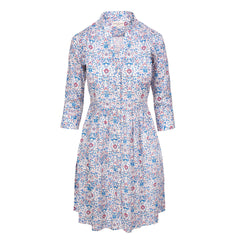 DAPHNÉ – Robe Liberty Manches 3/4 Taille ajustée Bas évasé – Femme – Palmeira 035C