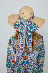 DAPHNÉ – Robe Liberty Manches 3/4 Taille ajustée Bas évasé – Femme – Elm Housse 102B