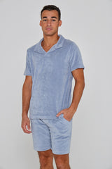 GINO – Polo Éponge Manches courtes Coupe droite – Homme – Gris Acier