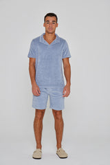 GINO – Polo Éponge Manches courtes Coupe droite – Homme – Gris Acier