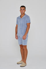 GINO – Polo Éponge Manches courtes Coupe droite – Homme – Gris Acier