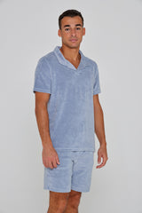 GINO – Polo Éponge Manches courtes Coupe droite – Homme – Gris Acier