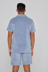 GINO – Polo Éponge Manches courtes Coupe droite – Homme – Gris Acier