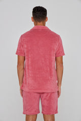 GINO – Polo Éponge Manches courtes Coupe droite – Homme – Corail