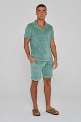 GINO – Polo Éponge Manches courtes Coupe droite – Homme – Vert Lagon