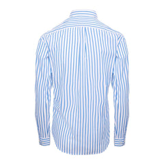 HOWARD – Chemise Popeline Manches longues Coupe droite – Homme – Blanc/Bleu ciel